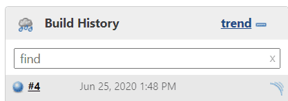 Podgląd historii buildów